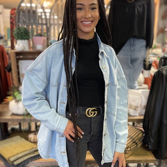 Silver Jeans Jackets & Blazers - Silver Jeans • oversized denim Boyfriend Fit Shacket